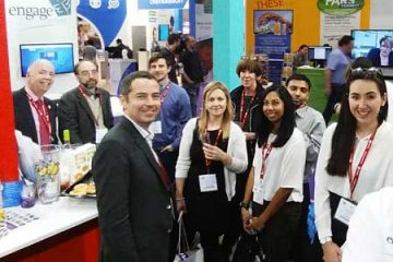 The Engage by Double First stand hosts an ISA delegation at Bett 2016