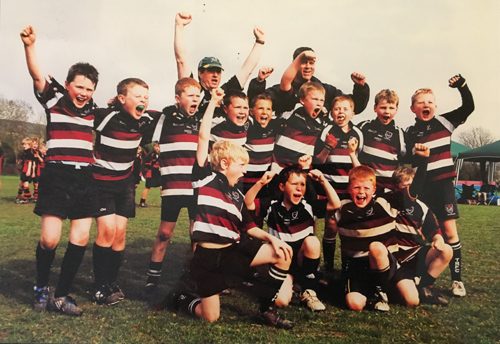 Mike's under 11s team having just won the Cheddar Tournament in 2011. Effectively County champions in their age group